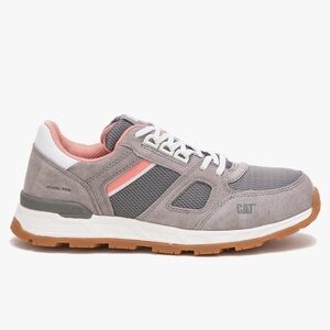 Cat Footwear Women’s Woodward St Construction Shoe Gray and Pink